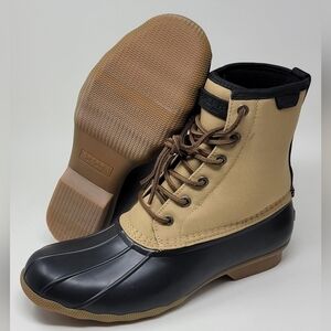 Sperry STS 24642 Men's  SeaCycled Black Brown Saltwater Duck Boot US Size 11 New